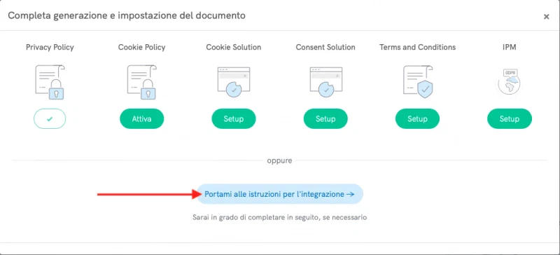 Privacy policy Iubenda pronta