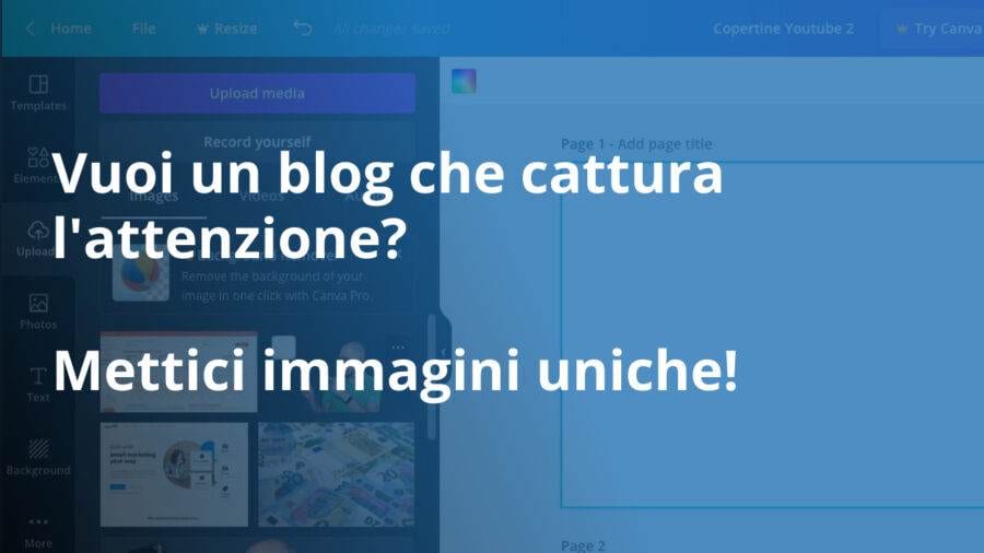 Creare immagini per il blog